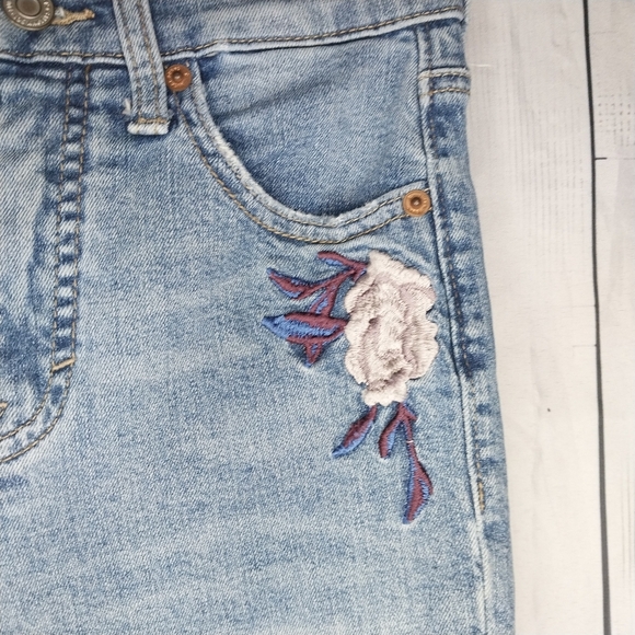 Lucky Brand Bridgette Skinny Embroidered Blue Jeans Size 0/25 - Picture 4 of 14